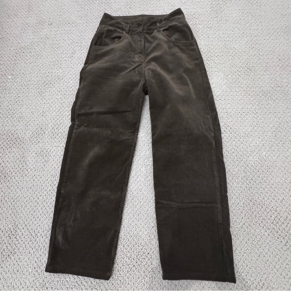 Poetry London Wide Wale Corduroy Pants | Olive Brown | Size UK 8 / US 4-like new - Picture 6 of 13